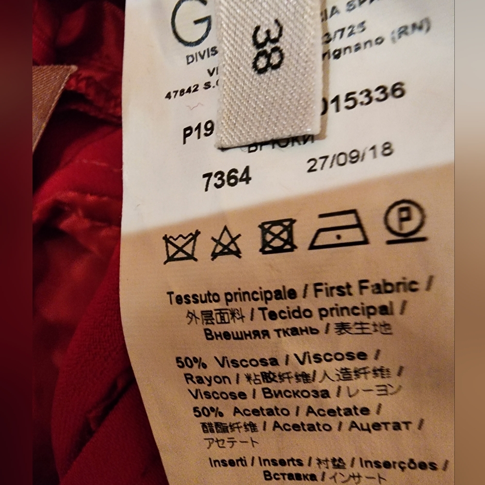 N°21 Inside Stripe Trousers In Red Size 38 - Picture 11 of 14